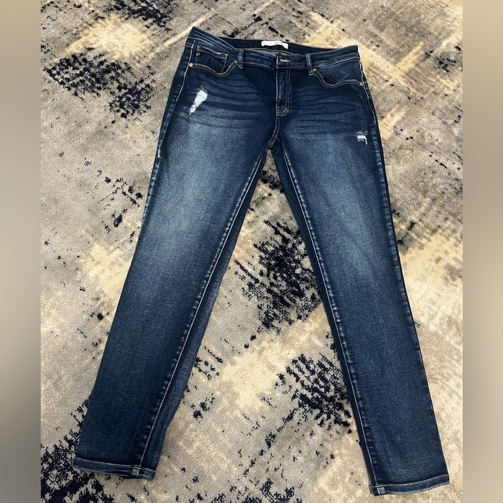 KanCan Blue Straight Leg Jeans Modern Style